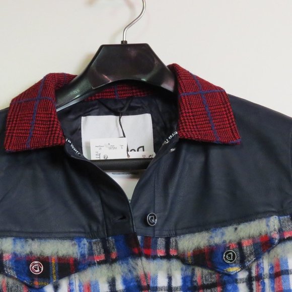 Desigual Tartan Fur Coat - Picture 2 of 7